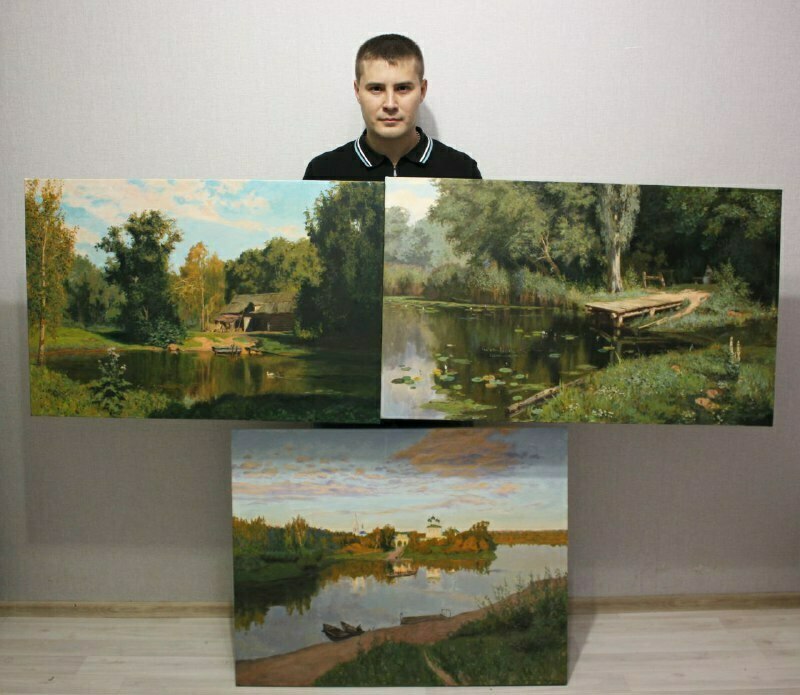 Копии мастеров ,картины маслом Копии великих мастеров, Левитан, Поленов