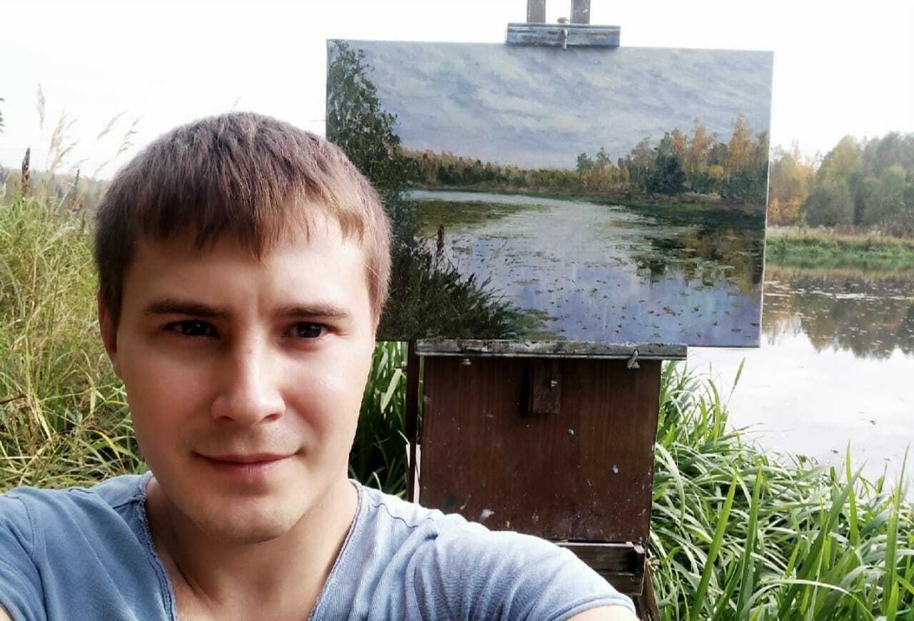 Пленэр " Последний день бабьего лета". Холст 40х60 см , масло, 2022 год, с натуры. Сентябрь картина маслом пейзаж. Свердловская область