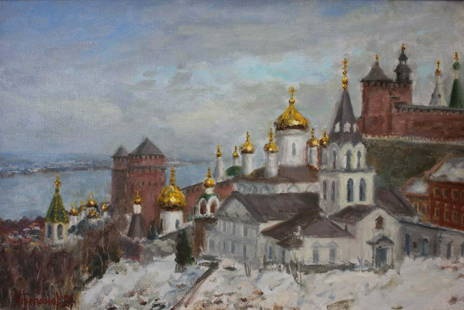 Городской пейзаж с натуры храм Рождества Иоанна Предтечи