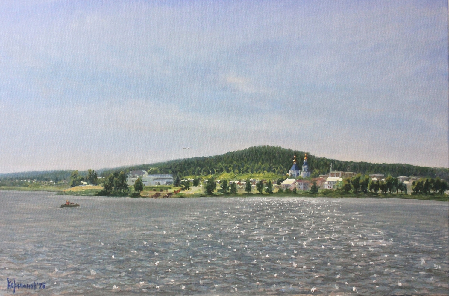 Поселок Верхние Серги,река Серга,парк,церковь