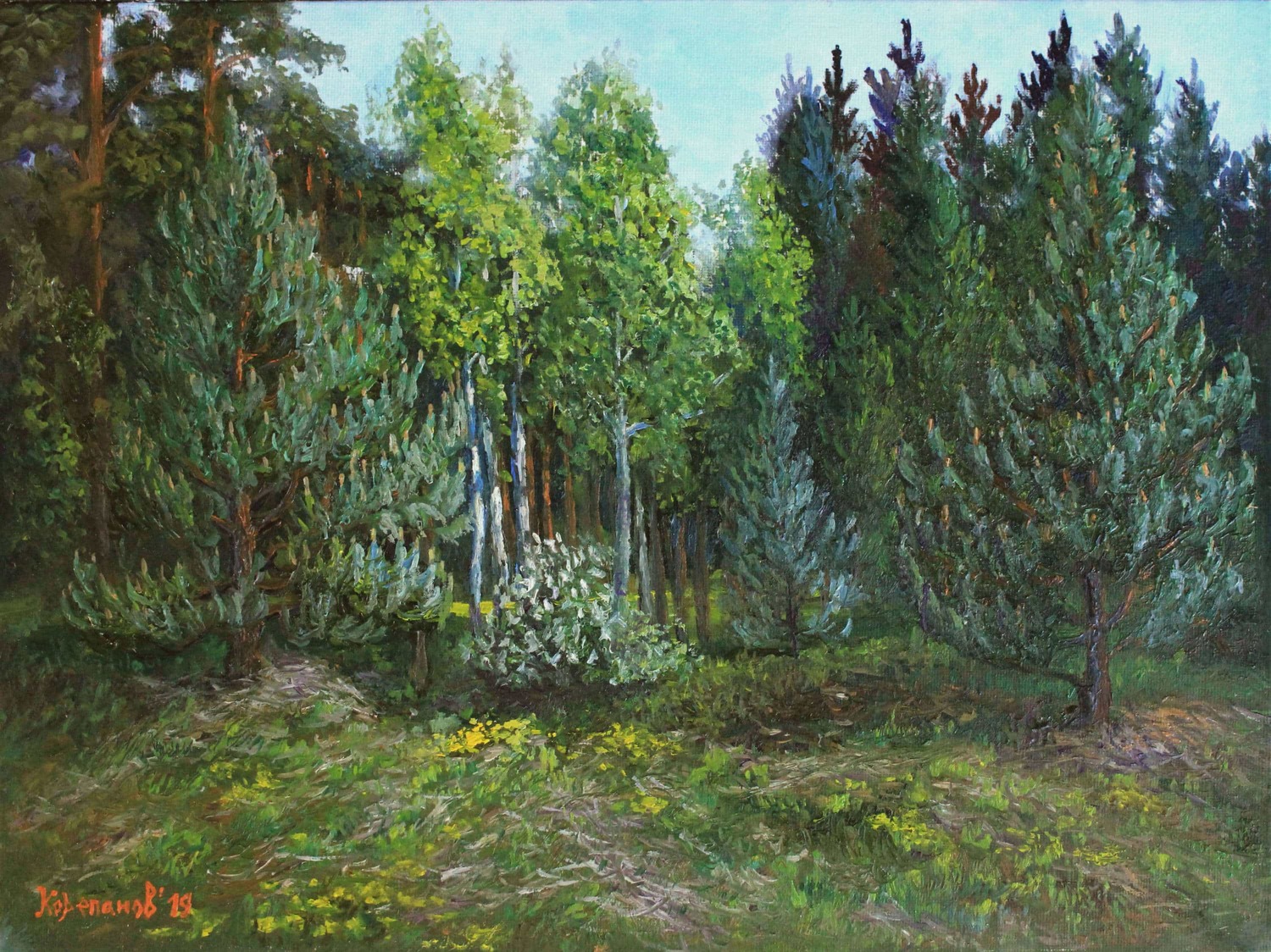 Весенний пейзаж в наличии.  Лес Обуховского