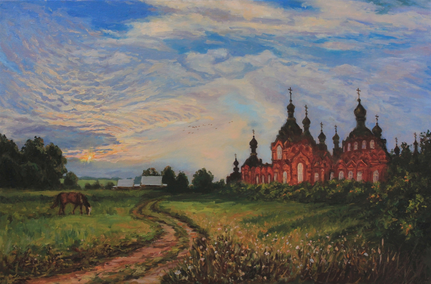 Раскуиха, этюд, уральский пейзаж зимний