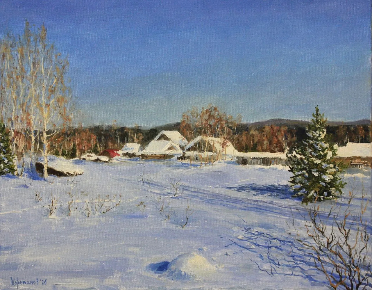 Пейзаж,Урал,картина маслом, река Серга,пейзаж осенний, уральский пейзаж маслом