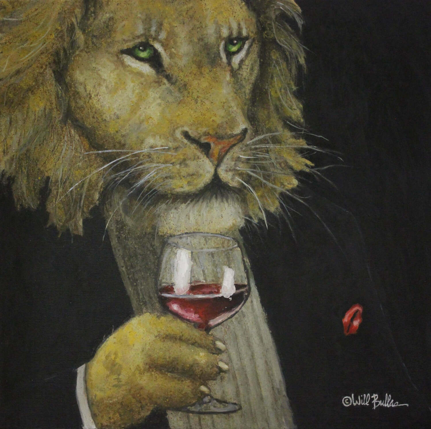 Вольная копия "The wine king" Will Bullas Уилл Буллас привносит чувство юмора в каждую свою картину, название и образы